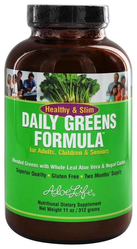 Saudável & Esbelto Diário Verduras Fórmula Pó - 10 oz. Aloe Life
