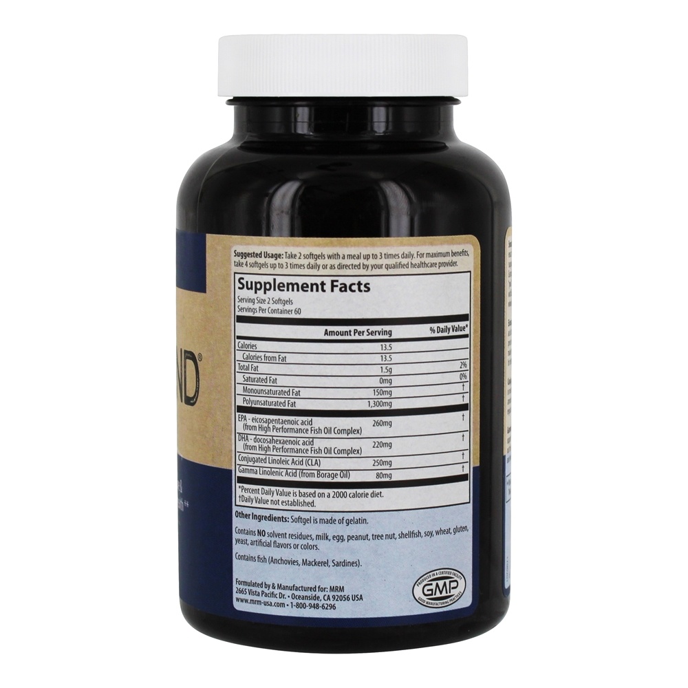 Smart CLA Advanced CLA, GLA e Omega Complexo de ácidos graxos - 120 Softgels MRM - Imagem 2