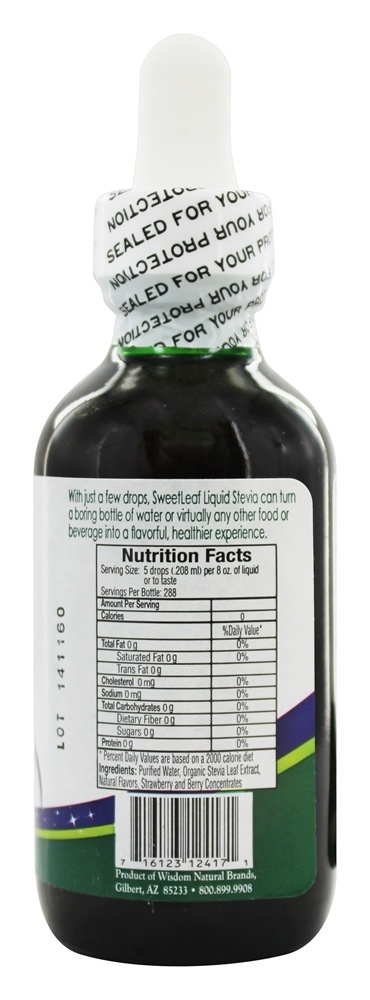 Baga doce de Stevia líquida das gotas - 2 fl. oz. SweetLeaf - Imagem 2