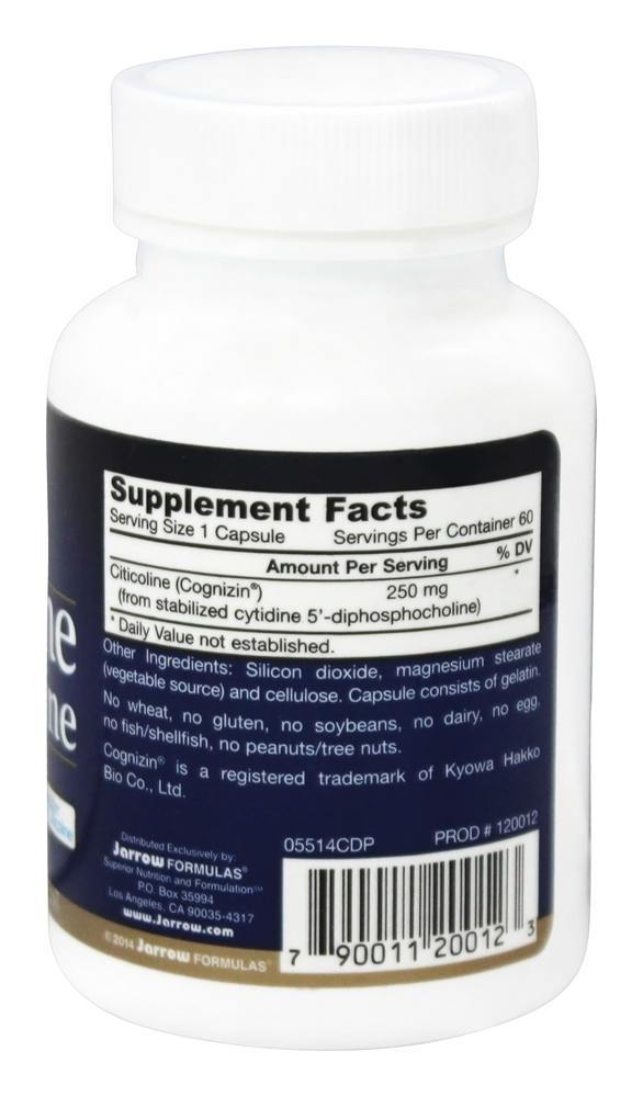Citicoline CDP Colina 250 mg. - Cápsulas 120 Jarrow Formulas - Imagem 2