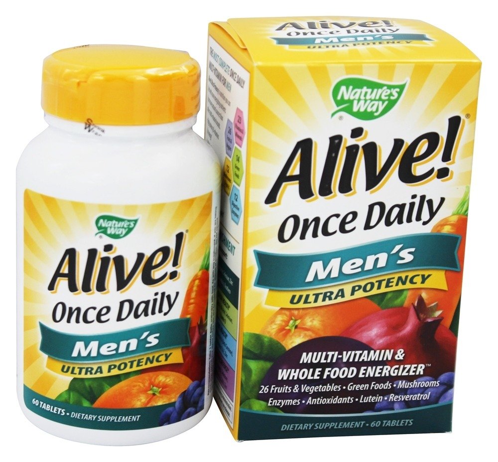 Alive! Multivitamínico & Energizador Integral Para Homens Ultra Potência - 60 Tablets Nature's Way