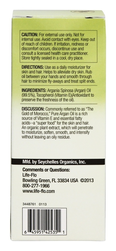 Pure Óleo de Argan frio - 4 fl. oz. Life-Flo - Imagem 2