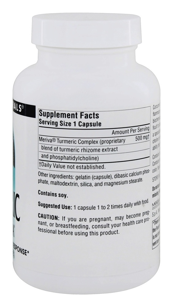 Meriva Curcuma Complexo 500 mg. - Cápsulas 120 Source Naturals - Imagem 2