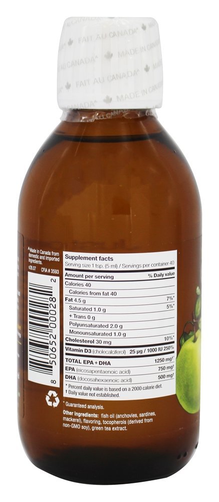 NutraSea+D Omega-3 Com Vitamina D Sabor Maçã - 6.8 fl. oz. Ascenta Health - Imagem 2