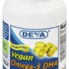 Comprar vegan omega - 3 dha não-peixe derivados de algas - 90 cápsulas vegetarianas deva nutrition preço no brasil dha suplementos nutricionais suplemento importado loja 1 online promoção -