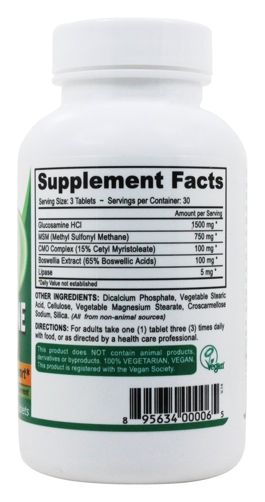 Suporte para articulação Vegan de glucosamina HSH e CMO - 90 Tablets Deva Nutrition - Imagem 2