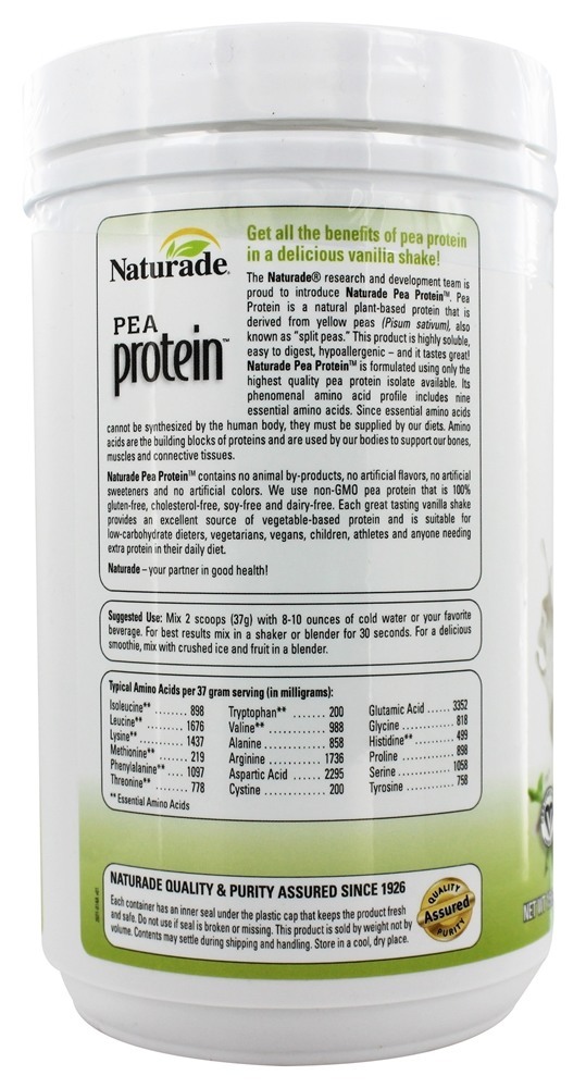 Baunilha Em Pó De Proteína De Ervilha - 15.66 oz. Naturade - Imagem 3