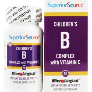 Complexo B infantil com Vitamina C Instant Dissolve - 60 Tablets Superior Source