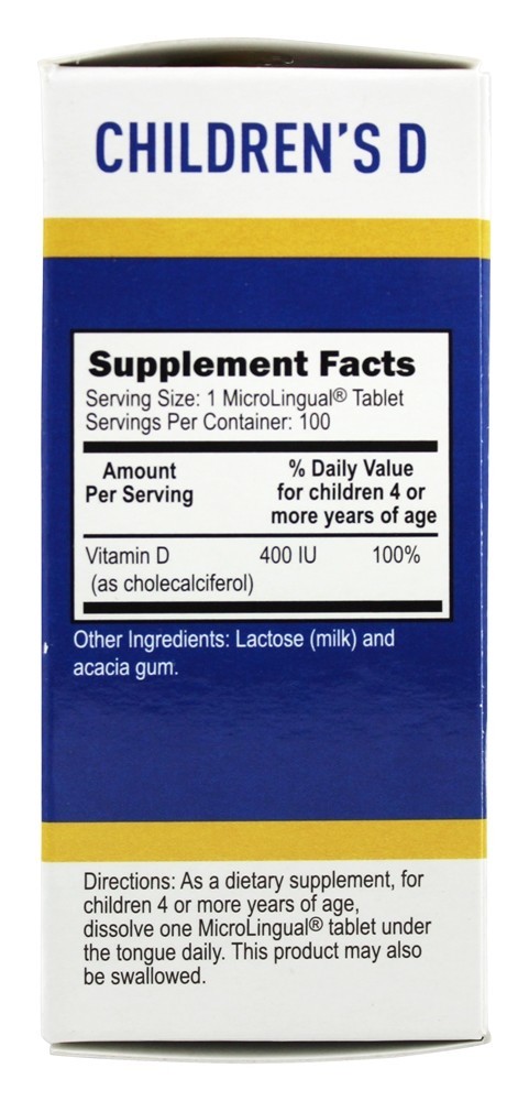 Vitamina D3 Infantil Dissolução Instantânea 400 UI - 100 Tablets Superior Source - Imagem 2