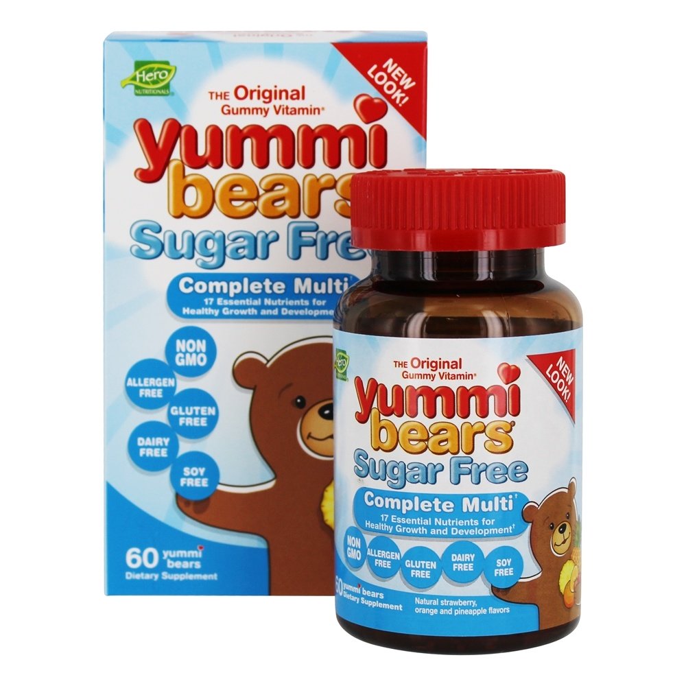 Yummi Bears Multivitamínico Infantil Completo Sem Açúcar - 60 Gummies Hero Nutritionals Products