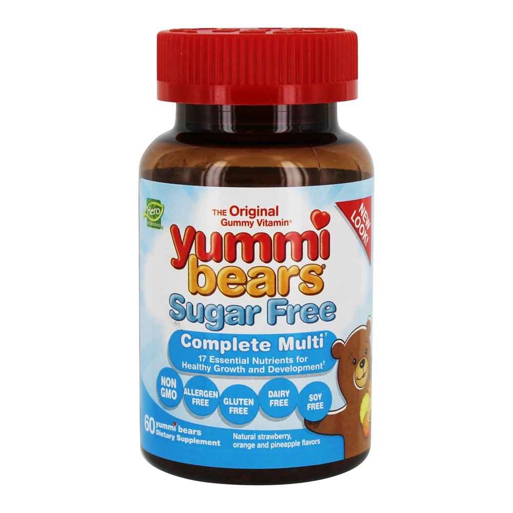 Yummi Bears Multivitamínico Infantil Completo Sem Açúcar - 60 Gummies Hero Nutritionals Products - Imagem 2