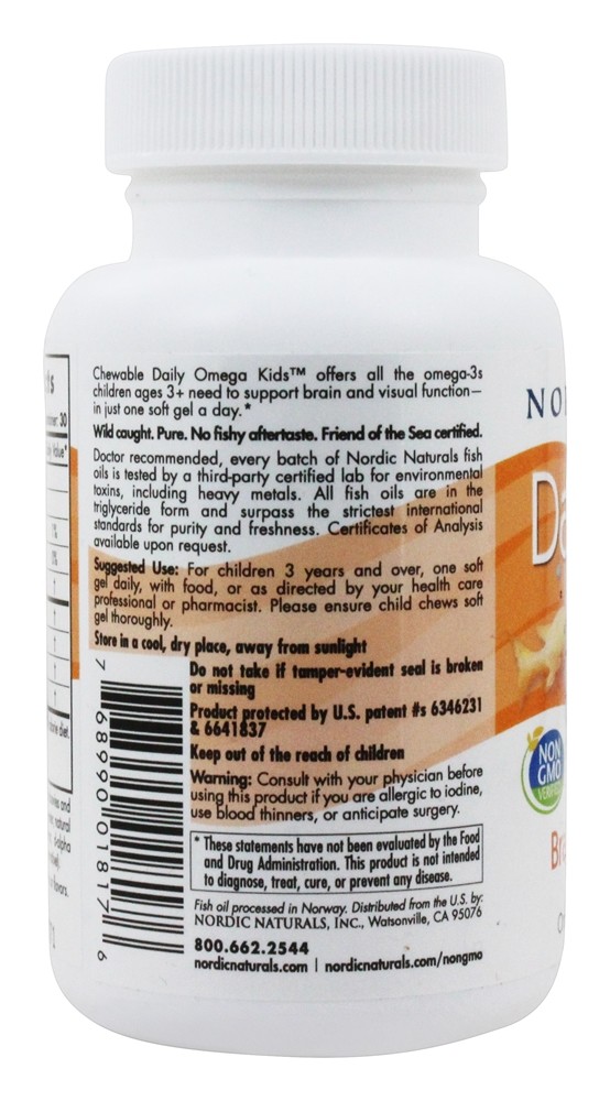 Omega Diário Infantil Sabor Morango 500 mg. - 30 Softgels Nordic Naturals - Imagem 3