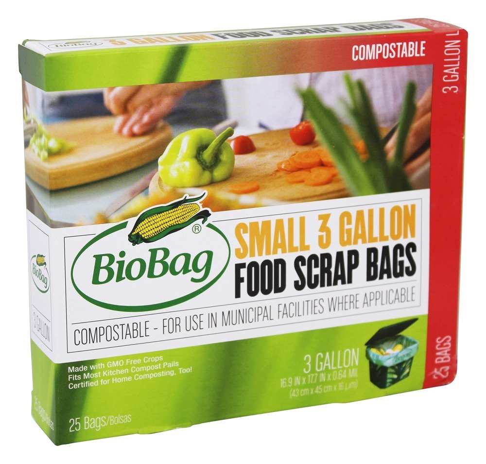 Comida Sucatear Sacos Pequeno 3 Galão - 25 Malas BioBag