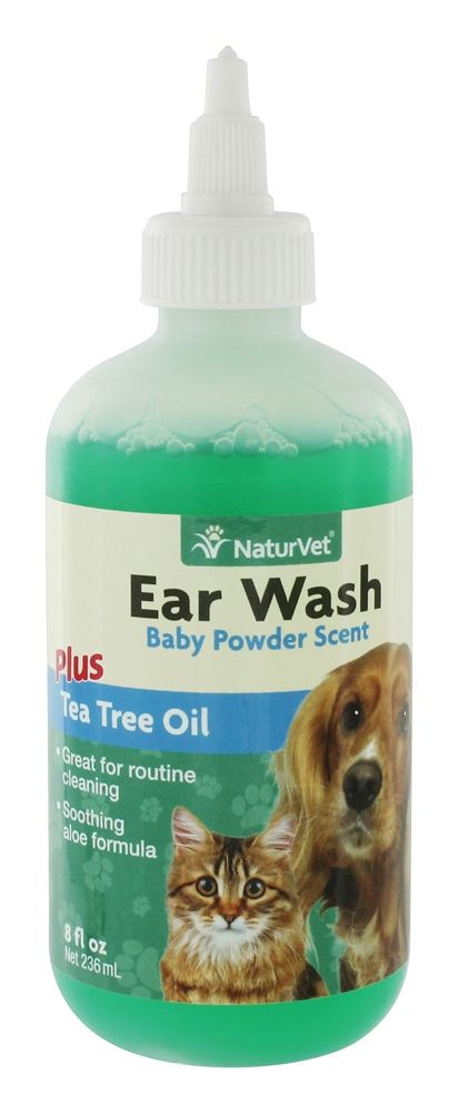 Lavagem de orelha com óleo de tea tree para cães e gatos - 8 fl. oz. NaturVet