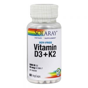 Comprar vitamina d-3 & k-2 - cápsulas vegetarianas 60 solaray preço no brasil iodo vitaminas e minerais suplemento importado loja 301 online promoção -