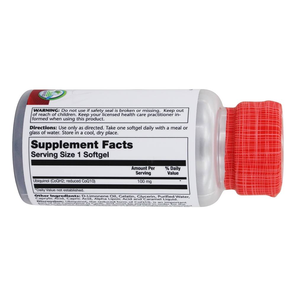 Ubiquinol CoQ-10 100 mg. - 30 Softgels Solaray - Imagem 2