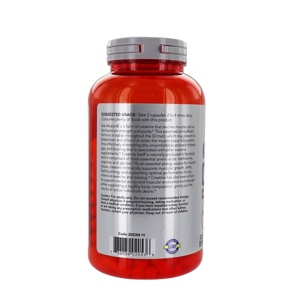 NOW Sports Kre-Alkalyn Creatine - Cápsulas 240 NOW Foods - Imagem 3
