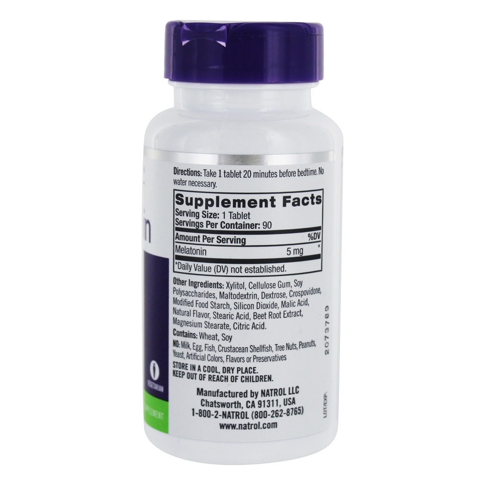Melatonina para Sono Dissolução Rápida Sabor Morango 5 mg. - 90 Tablets Natrol - Imagem 2