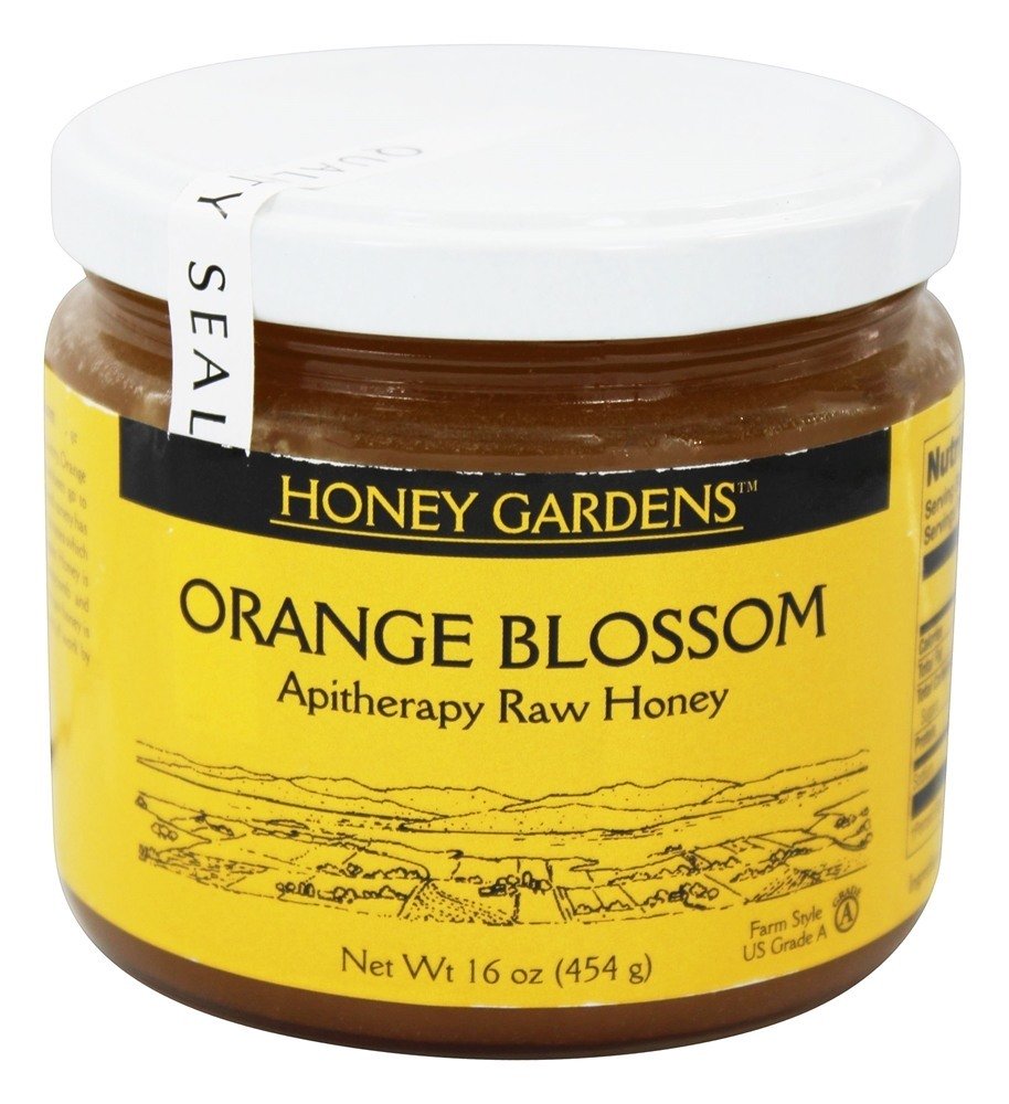 Apitherapy Cru Mel Laranja Flor - 1 lb. Honey Gardens Apiaries