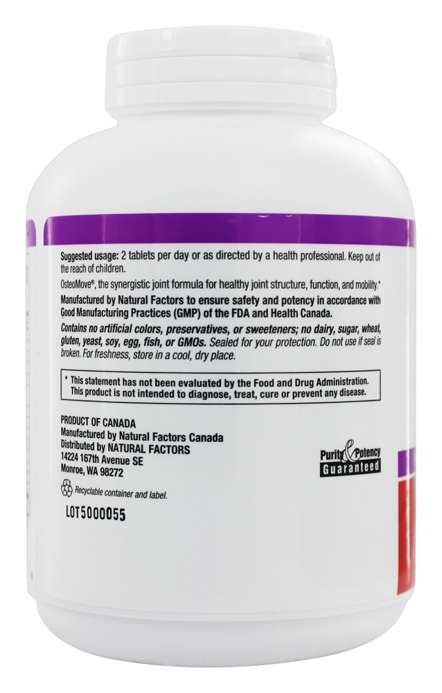 OsteoMove Saúde da Articulação Força Extra - 120 Cápsulas Natural Factors - Imagem 3