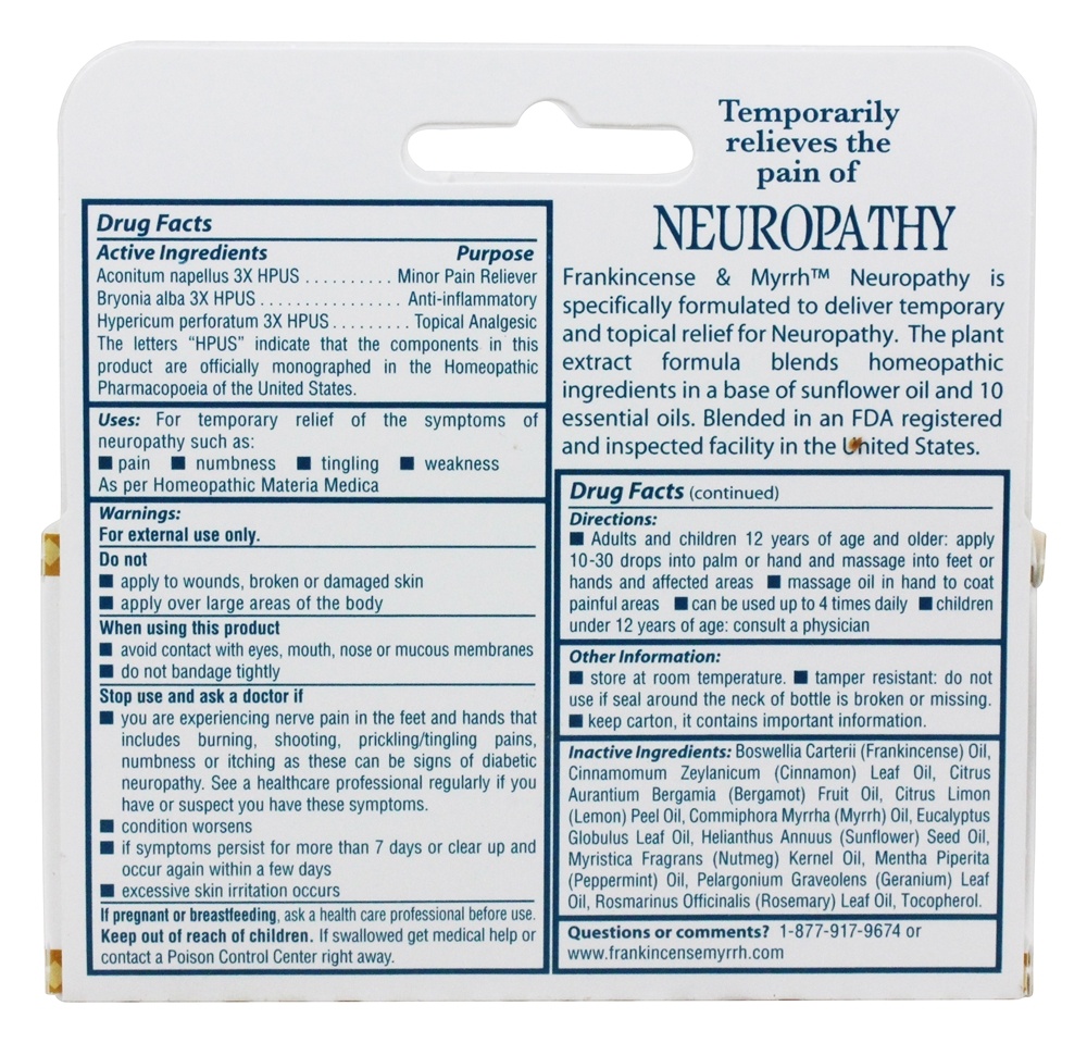 Todo o óleo de fricção natural da neuropatia - 2 fl. oz. Frankincense & Myrrh - Imagem 3