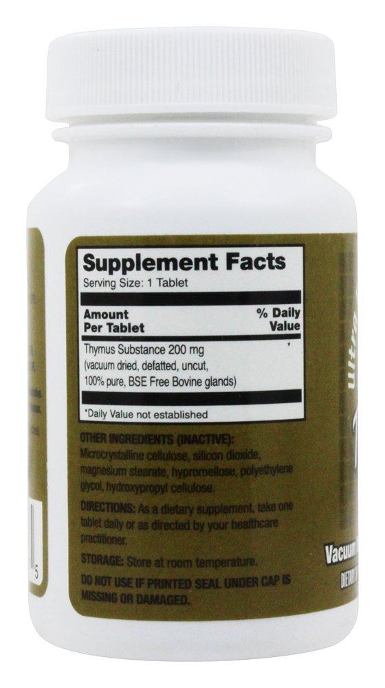 Thymus Cru 200 mg. - 60 Tablets Ultra Enterprises - Imagem 3