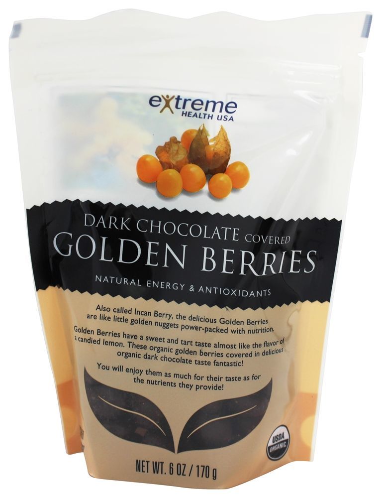 Bagas de ouro cobertas com chocolate escuro - 6 oz. Extreme Health USA
