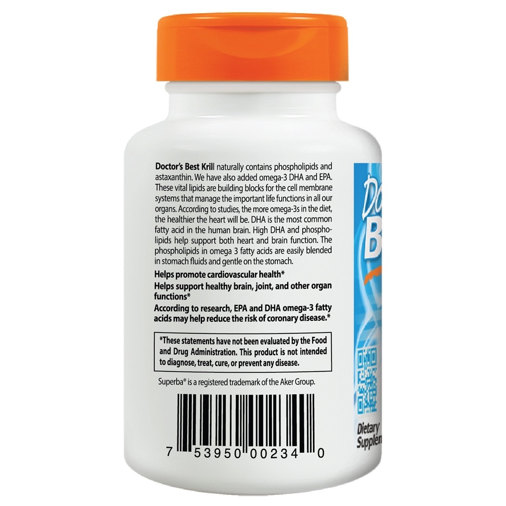 Enhanced Krill Plus Omega 3s Com Superba Krill - 60 Softgels Doctor's Best - Imagem 3