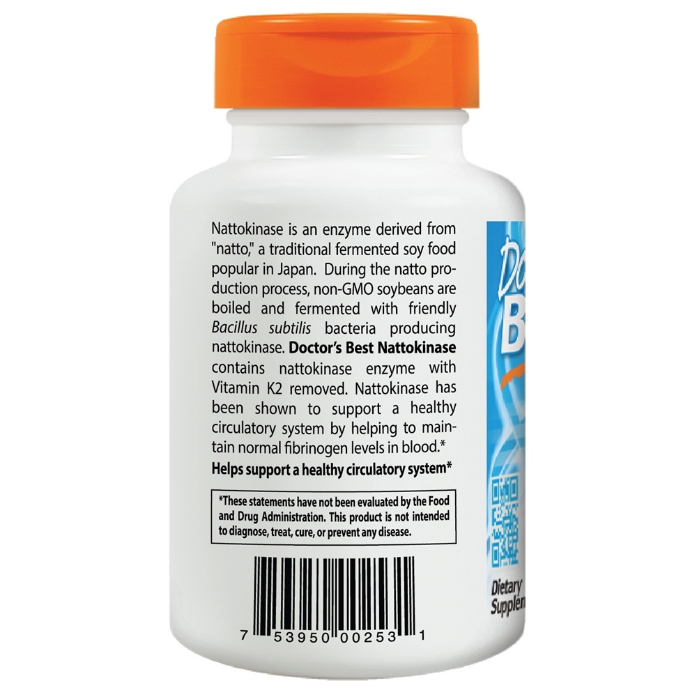 Nattokinase 2000 FU - Cápsulas vegetarianas 270 Doctor's Best - Imagem 3