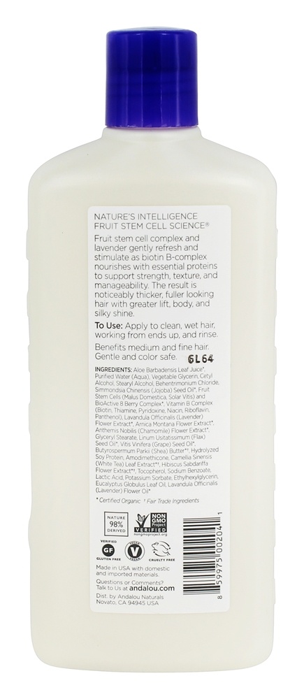 Condicionador de Volume Completo Lavanda e Biotina - 11.5 fl. oz. Andalou Naturals - Imagem 2