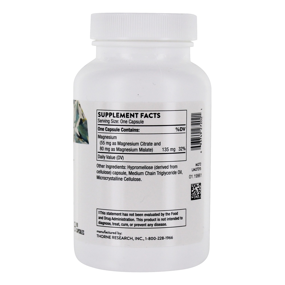 CitraMate de magnésio 150 mg . - Cápsulas vegetarianas 90 Thorne Research - Imagem 2