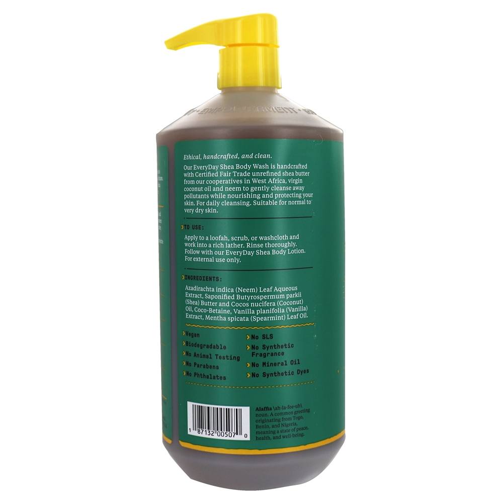 Everyday Shea Perfume para lavagem corporal com menta e baunilha - 32 fl. oz. Alaffia - Imagem 2