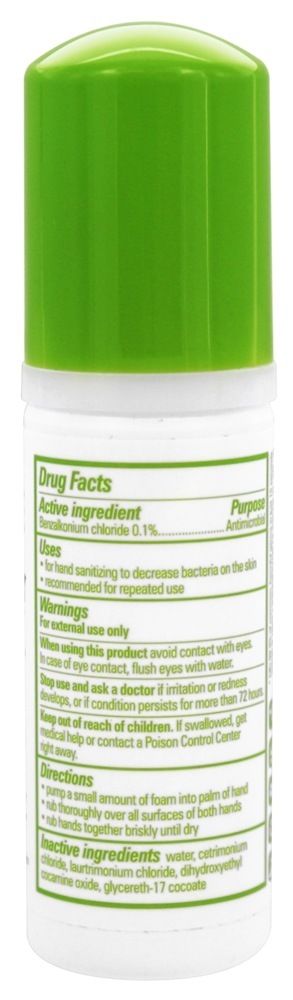 Mão Sanitizer Espuma Livre de Álcool Sem Fragrância - 1.69 fl. oz. Ba - Imagem 2