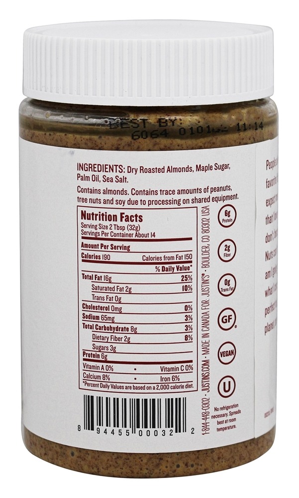 Bordo De Manteiga De Amêndoa - 16 oz. Justin's Nut Butter - Imagem 2