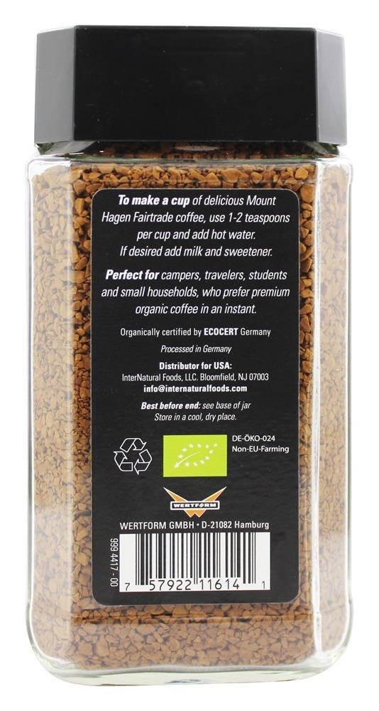 Café Instantâneo Orgânico Liofilizado de Comércio Justo - 3.53 oz. Mount Hagen - Imagem 2