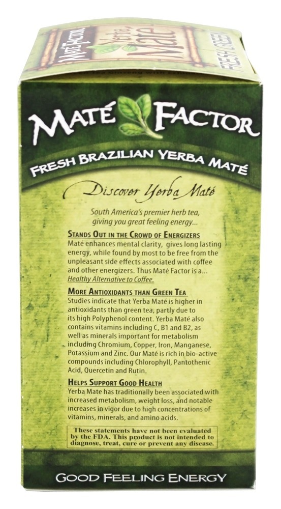 Erva Orgânica Erva-Mate Energizante Chá Verde Fresco - 24 Saquinhos de Chá Mate Factor - Imagem 3