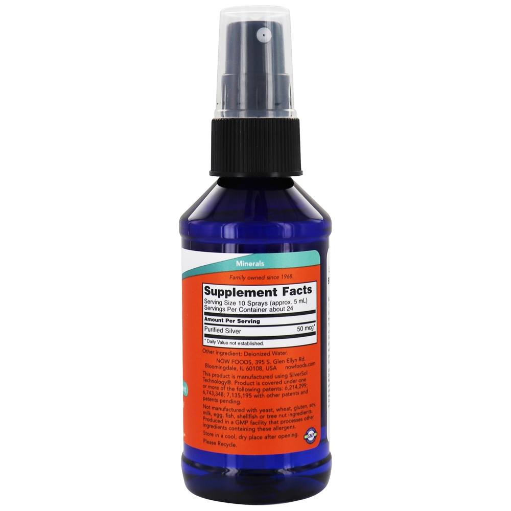 Prata Sol Patenteado Prata Completar 10 Ppm - 4 oz. NOW Foods - Imagem 2