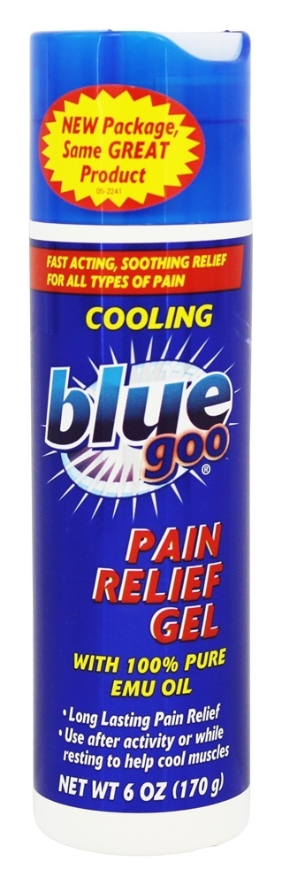 Resfriamento Dor Alívio Gel com 100% Pure Ema óleo - 6 fl. oz. Blue Goo