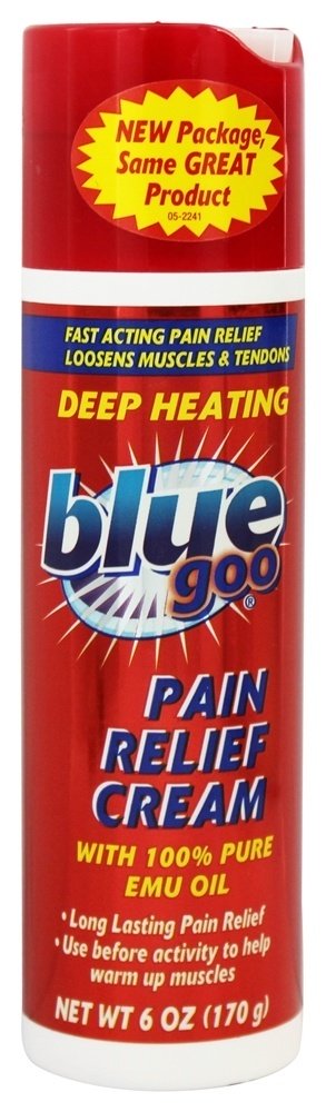 Creme de Alívio da Dor para Aquecimento Profundo com 100 % Pure Óleo de Emu - 6 oz. Blue Goo