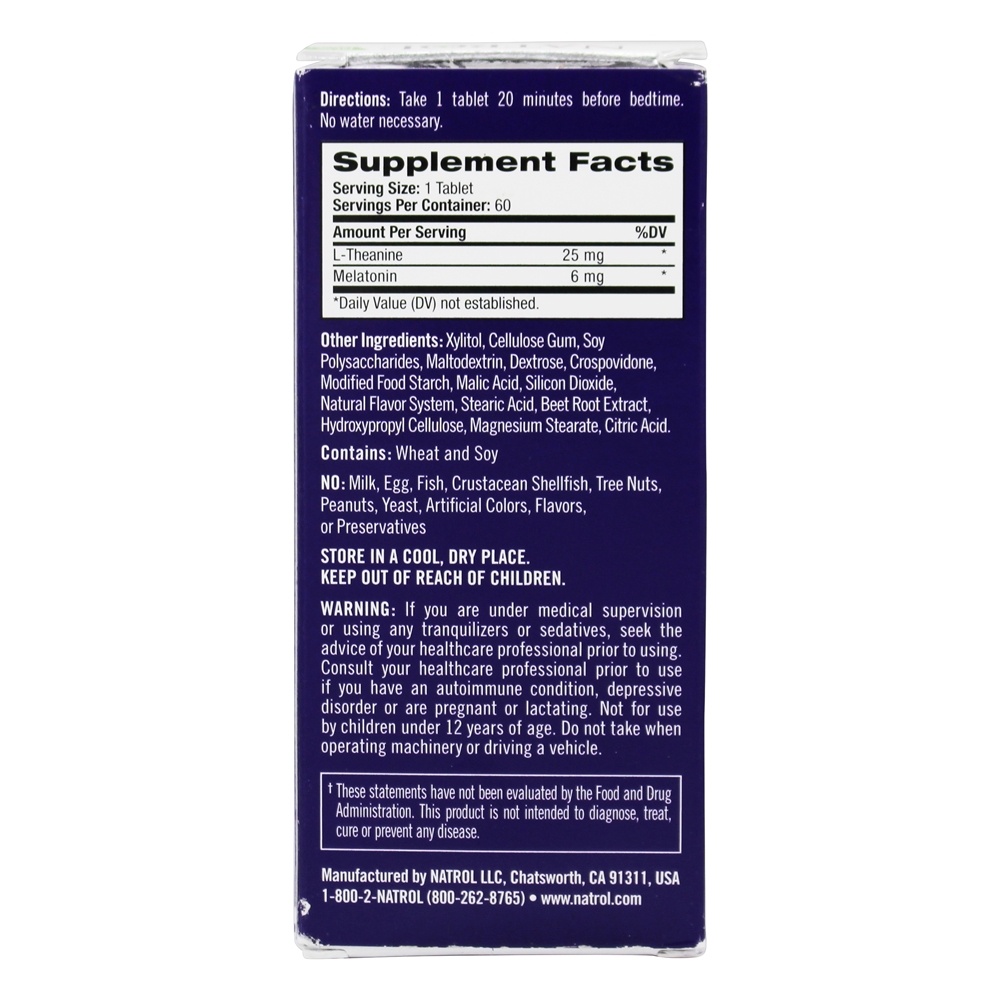 Melatonina Avançada Calma Sono Rápido Dissolver Sabor A Morango - 60 Tablets Natrol - Imagem 2