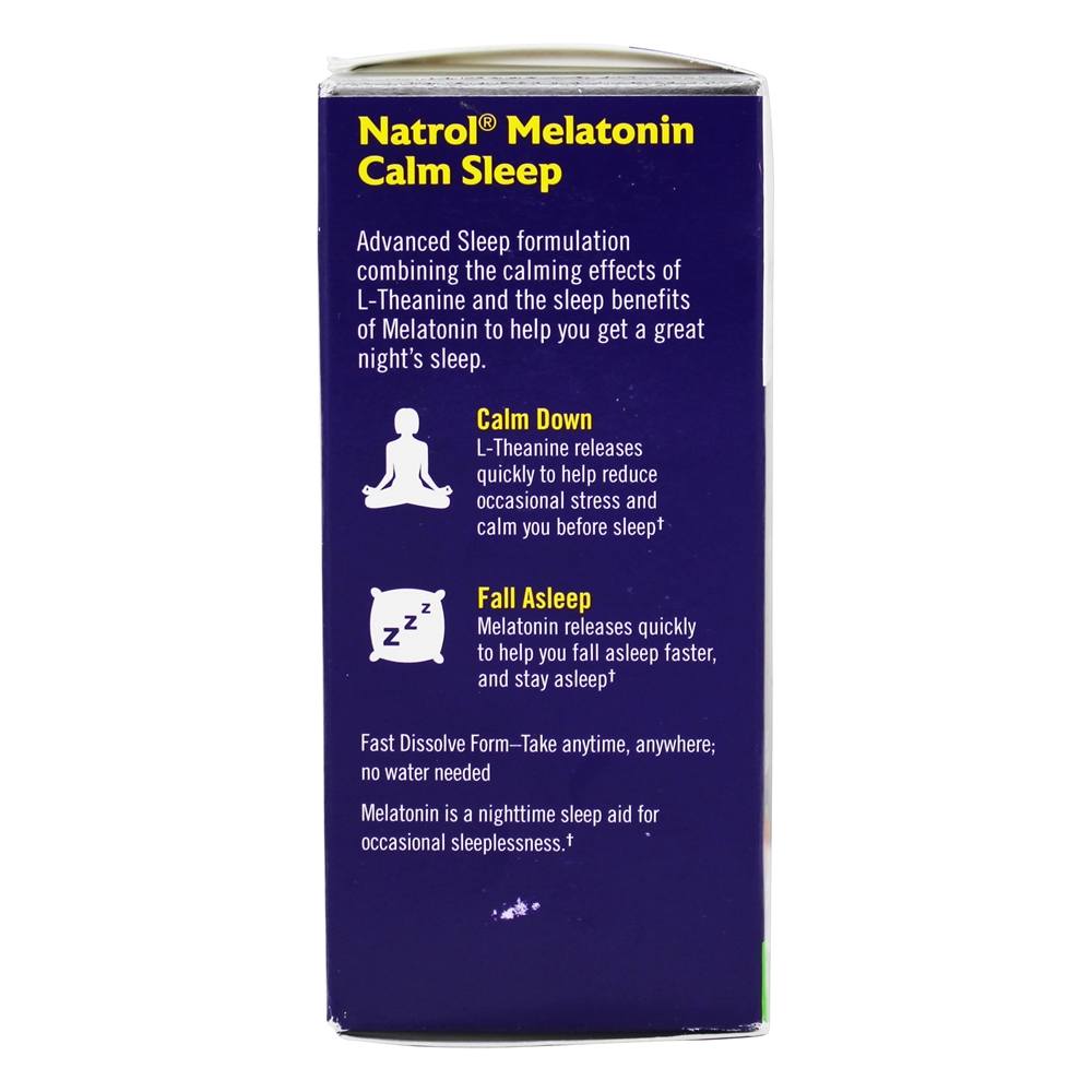 Melatonina Avançada Calma Sono Rápido Dissolver Sabor A Morango - 60 Tablets Natrol - Imagem 4
