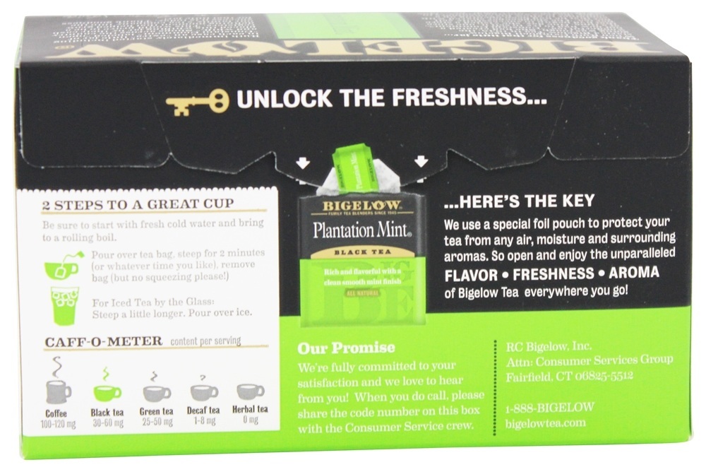 Chá Preto Plantation Menta - 20 Saquinhos de Chá Bigelow Tea - Imagem 2