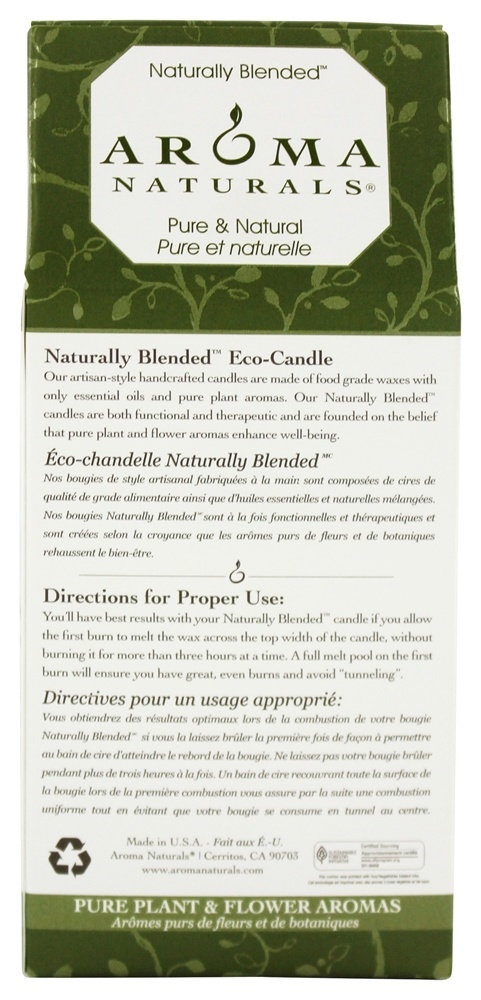 Meditação Naturalmente Blend Pilar Eco-Candle Patchouli & Incenso - 1 Conte Aroma Naturals - Imagem 2
