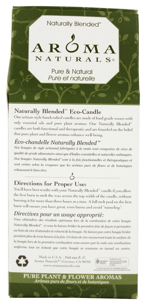 Vela ecológica com pilar natural misturado com pérolas da paz Laranja, cravo e canela Aroma Naturals - Imagem 2