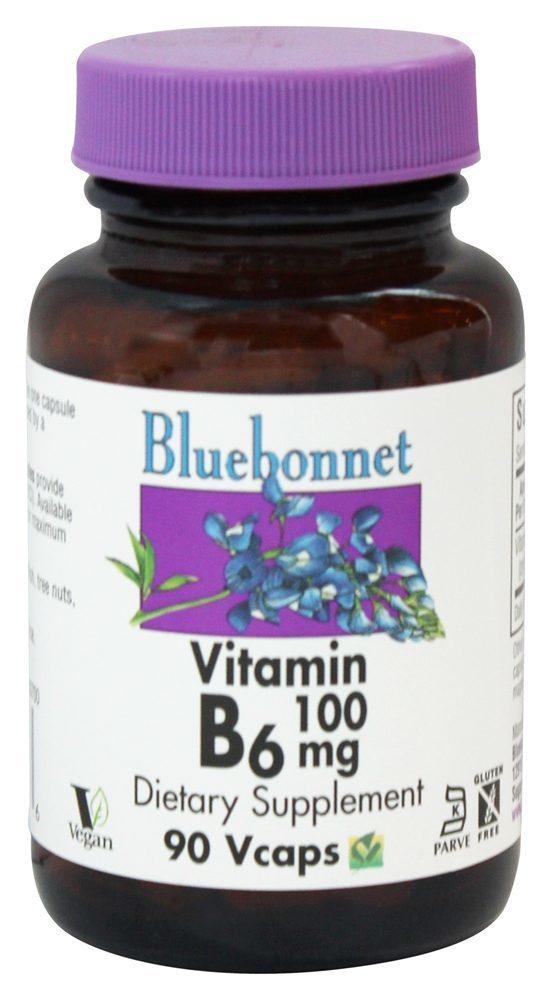 Vitamina B6 100 mg. - Cápsulas vegetarianas 90 Bluebonnet Nutrition