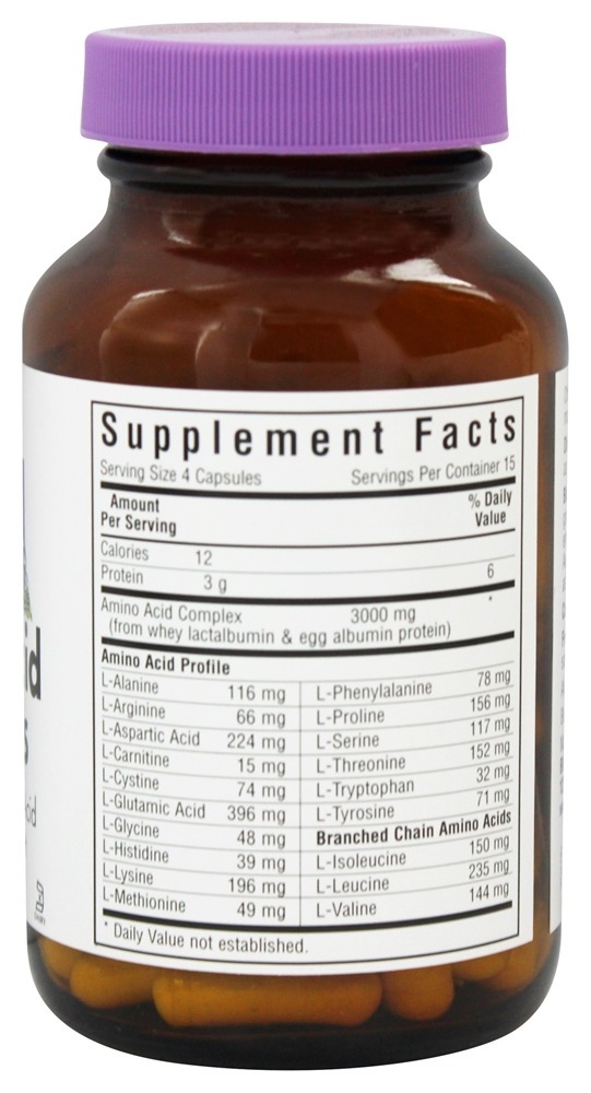 Aminoácido de Alta Potência - Cápsulas vegetarianas 60 Bluebonnet Nutrition - Imagem 2
