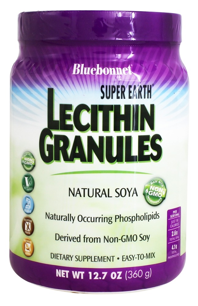 Grânulos de Lecitina de Soja Natural - 12.7 oz. Bluebonnet Nutrition