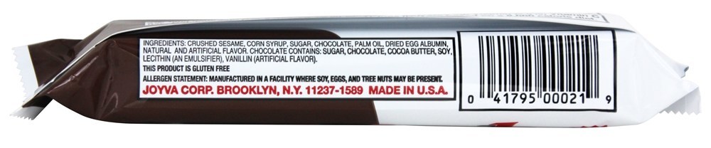 Halvah Bar com cobertura de chocolate - 3.5 oz. Joyva - Imagem 2
