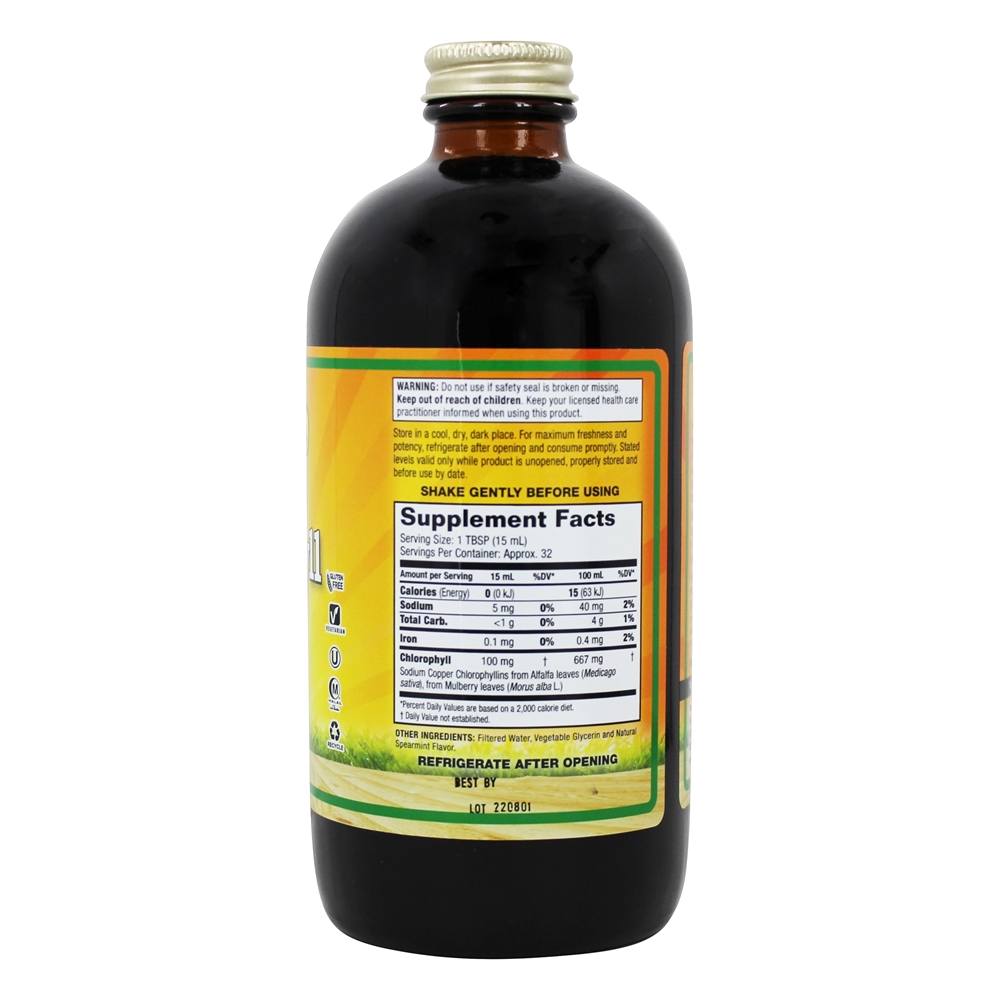 Clorofila líquida Natural de hortelã 100 mg. - 16 fl. oz. Dynamic Health - Imagem 2