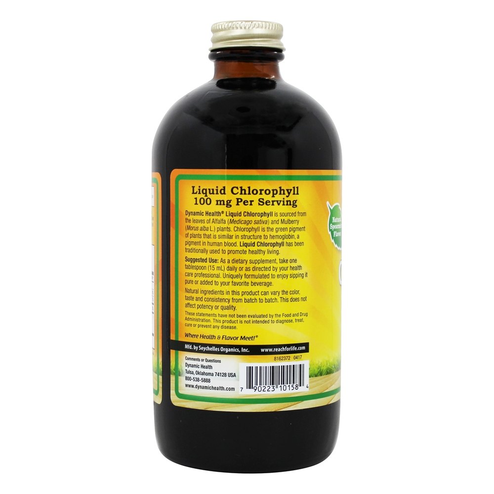 Clorofila líquida Natural de hortelã 100 mg. - 16 fl. oz. Dynamic Health - Imagem 3